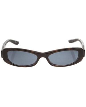 Balenciaga Rectangular Logo-Detail Sunglasses - White
