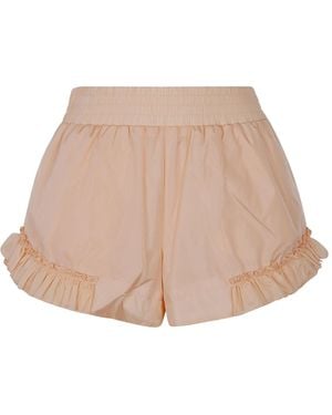 Simone Rocha Frill Track Shorts - Natural