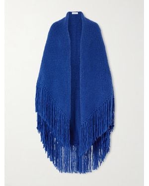 Gabriela Hearst Fringed Cashmere Wrap - Blue