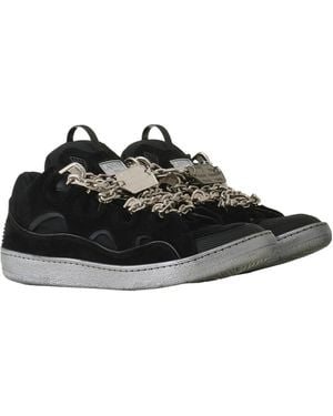 Lanvin Curb Lace-Up Trainers - Black