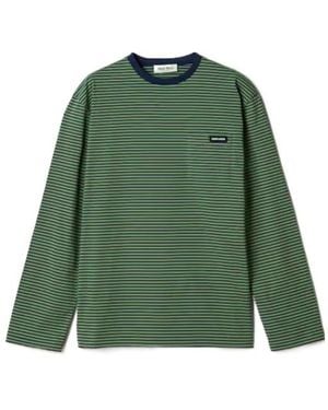 Miu Miu Striped Jersey T-Shirt - Green
