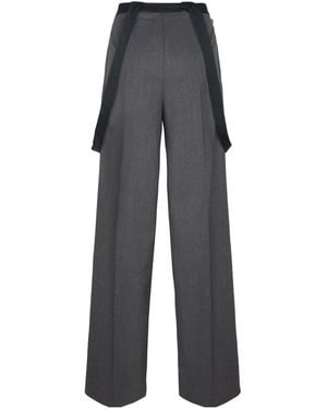 Dondup Tecla Suspenders Pants - Gray