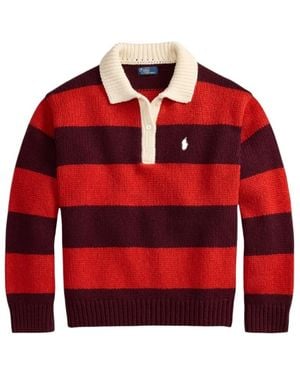 Polo Ralph Lauren Long-Sleeve Polo-Collar Jumper - Red