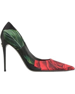 Dolce & Gabbana Pointed-Toe Floral High Heels - Green