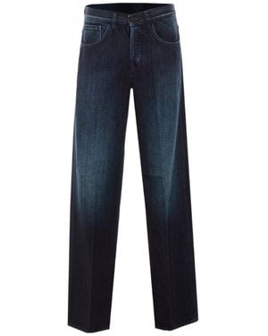 Dondup Faded Straight-Leg Jeans - Blue