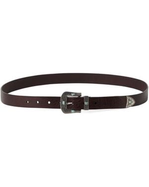 Brunello Cucinelli Bead-Detailed Buckle Belt - White
