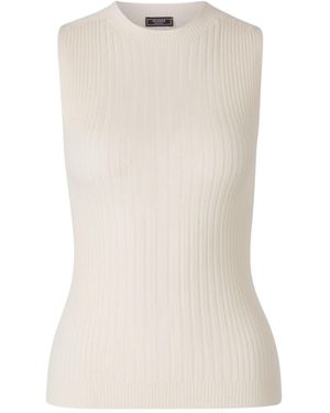Peserico Ribbed Sleeveless Top - White