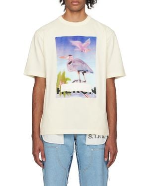 Heron Preston Graphic-Printed Crewneck T-Shirt - Blue