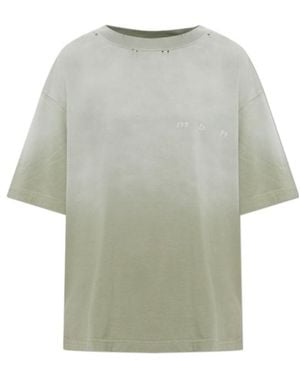 MISBHV Graphic-Print Distressed T-Shirt - Gray