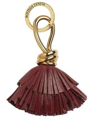 Bottega Veneta Key Ring Knot Pompom Key Ring - Brown