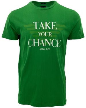 Armani Jeans Item O-Neck Short-Sleeved T-Shirt - Green