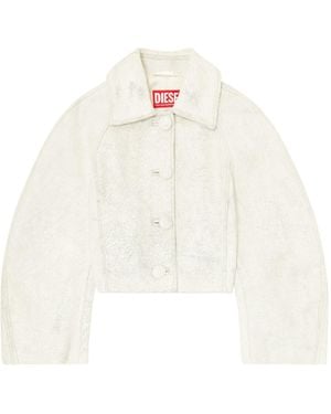 DIESEL L-Raya Cropped Cocoon Jacket - White