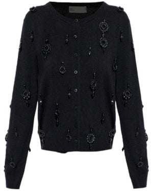 Tory Burch Embellished Cardigan - Black