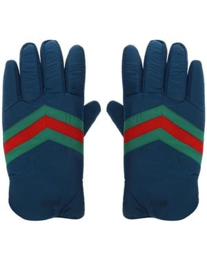 Gucci Quilted Thermal Gloves - Blue