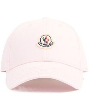 Moncler Logo Gabardine Baseball Cap - Pink