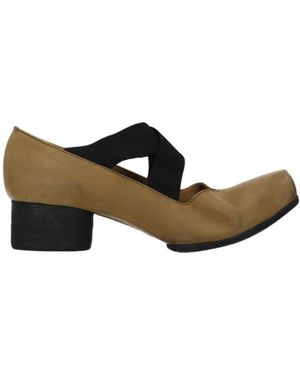 Uma Wang 40Mm Square-Toe Leather Ballerina Shoes - Brown