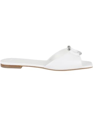 3Juin Embellished Slide Sandals - White