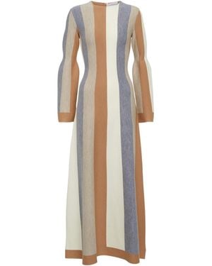 Gabriela Hearst Quinlan Wool And Cashmere Blend Maxi Dress - Natural
