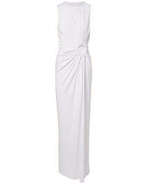 Sportmax Saletta Cutout Crêpe Jersey Maxi Dress - White