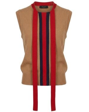 Gucci Sleeveless Knitted Vest - Red
