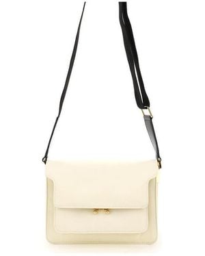 Marni Trunk Strapped Shoulder Bag - White