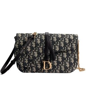 Dior Gallop Saddle Chain Clutch - Black