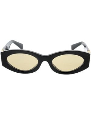 Miu Miu Eyewear Oval Frame Full Rim Sunglasses - White
