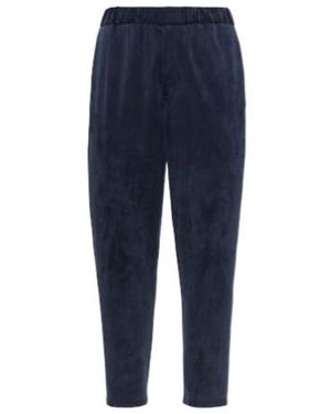 Giorgio Armani Elastic Waistband Casual Trousers - Blue
