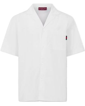 Gucci Web Stripe Short Sleeved Shirt - White