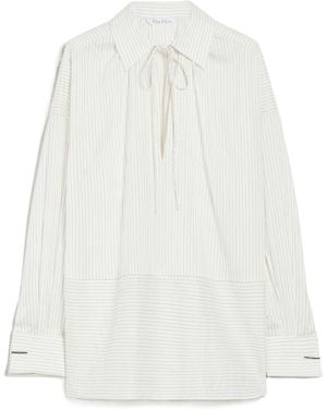 Max Mara Striped Long-Sleeved Shirt - White