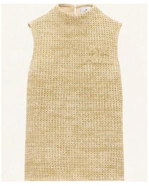 Courreges High-Necked Top - Natural