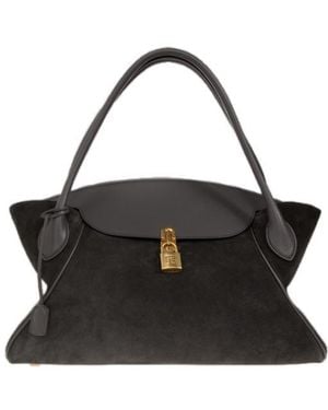 Balmain Clasp-Closure Shoulder Bag - Black