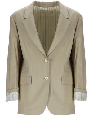 Alysi Single-Breasted Tailored Blazer - Green