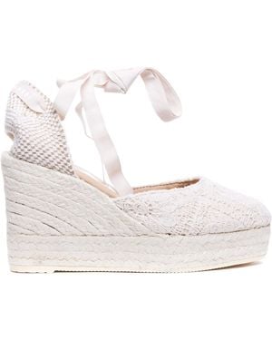 Manebí Manebí Yucatán Crochet Wedge Espadrilles - White