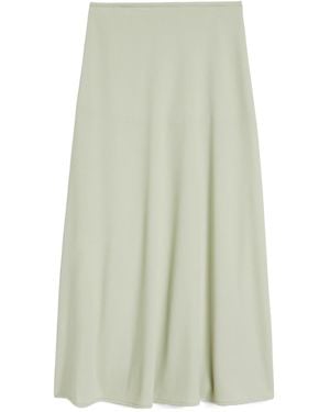 Jil Sander Fluid Viscose Skirt - Green