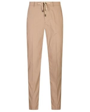 Peserico Drawstring Poplin Track Trousers - Natural