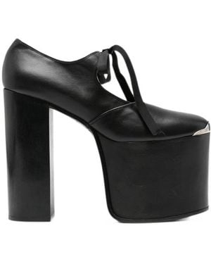 Enfants Riches Deprimes Round-Toe Lace-Up Pumps - Black