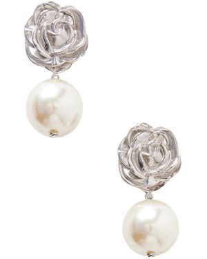 Magda Butrym Tone Pearl Earrings - White