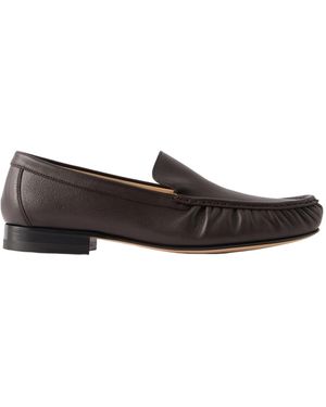 Manolo Blahnik Leather Loafers - Brown