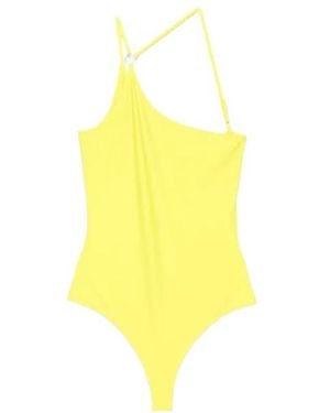 Coperni Logo-Appliqué Swimsuit - Green