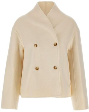 Loulou de Saison Meyer Double-Breasted Coat - Natural