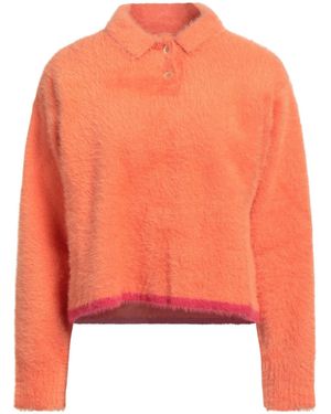 Jacquemus Two-Tone Knit Sweater - Orange