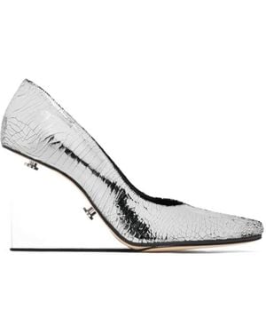 Maison Margiela Tabi Plexi Wedge Heeled Court Shoes - White