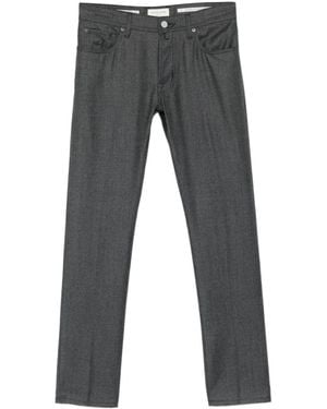Jacob Cohen Virgin Wool Straight-Leg Trousers - Grey