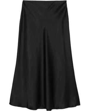 Nanushka Satin Midi Skirt - Black