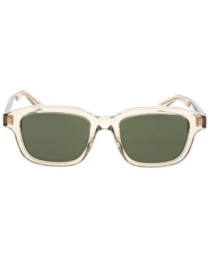 Gucci Geometric-Frame Sunglasses - Green