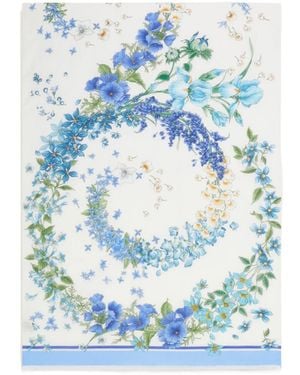 Ferragamo Ferragamo Spring Printed Scarf - Blue
