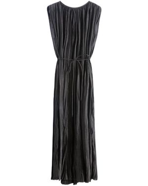 Roberto Collina Pleated Maxi Dress - Black