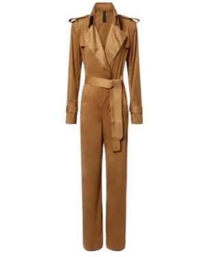 Norma Kamali Double-Breasted Jumpsuit - Natural