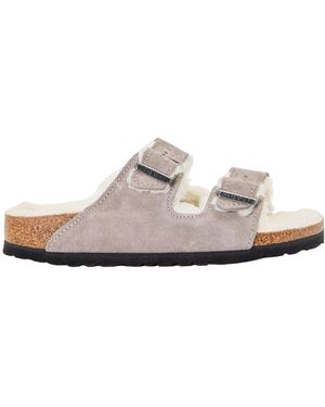 Birkenstock Buckle Slippers - White